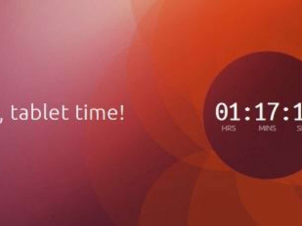 Czas na tablecie: Odliczanie na stronie Ubuntu ogłasza prezentację